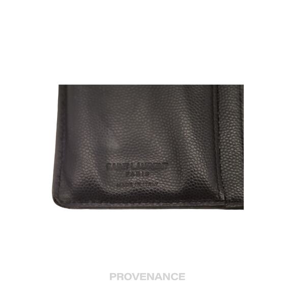 🔴 Saint Laurent Paris SLP Long Wallet - Charcoal Pebbled Leather - Picture 6 of 7